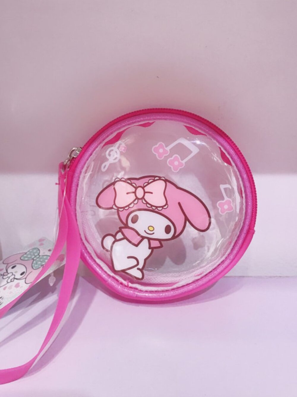 Sanrio Puroland Exclusive My Melody Clear Coin Pouch Wristlet 2017